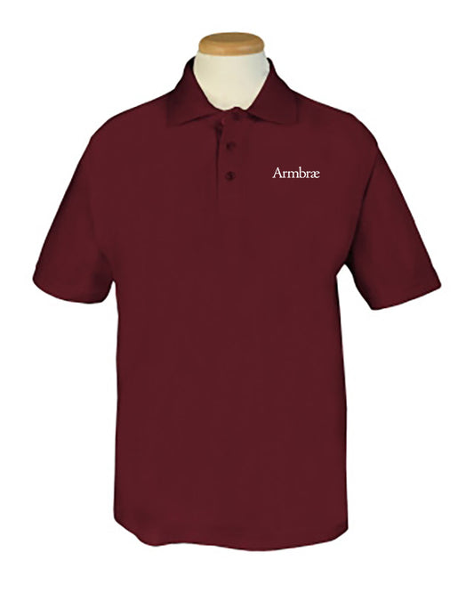 Short Sleeve Polo maroon Lower School