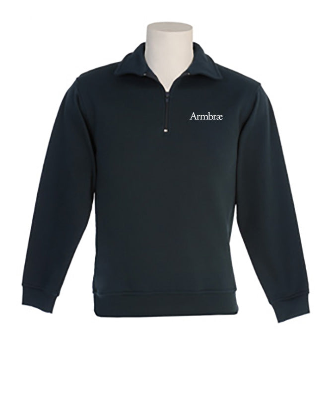 1/4 zip front sweatshirt Middle and Upper School