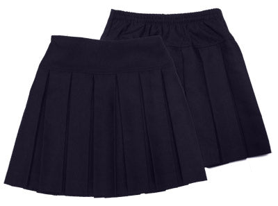 Girls pleated skirt with wide elastic waistband lower school